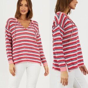 Zaket & Plover Tie Neck  Knit Sweater, Sz Small
